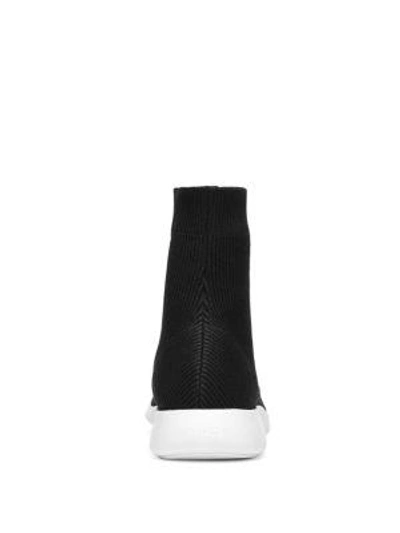 Shop Vince Abbot Knit Sock Sneakers In Black