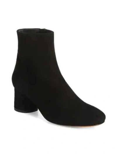 Shop Vince Tillie Suede Booties In Black