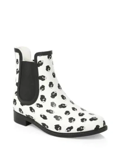 Shop Alice And Olivia Rainely Printed Rain Booties In Multi