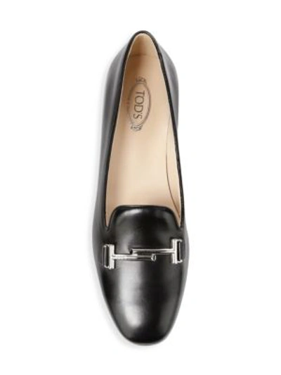 Shop Tod's Leather Penny Loafer In Black