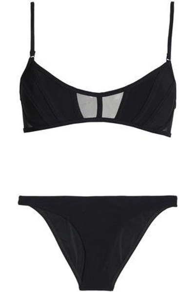 Shop Zimmermann Mesh-paneled Bikini In Black