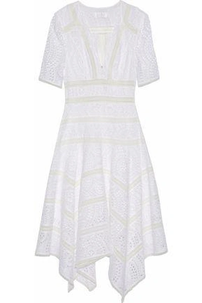 Shop Zimmermann Woman Meridian Broderie Anglaise Cotton Dress Ivory