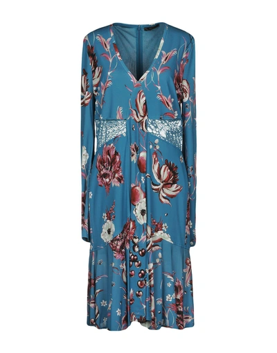 Shop Roberto Cavalli Knee-length Dress In Azure