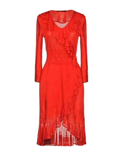 Shop Roberto Cavalli Short Dresses In Red