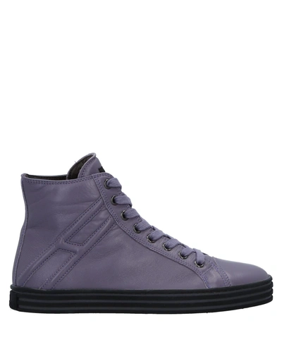 Shop Hogan Rebel Ankle Boots In Light Purple