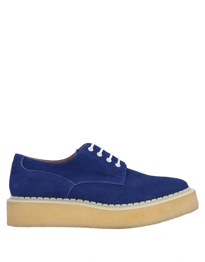 Shop Ganryu Laced Shoes In Bright Blue