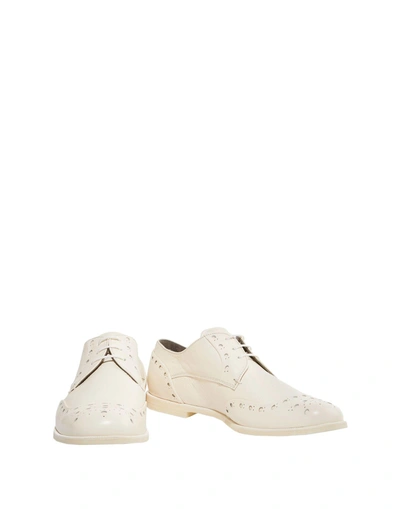 Shop Robert Clergerie Laced Shoes In Ivory