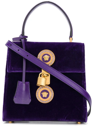 Shop Versace Icon Handbag - Purple