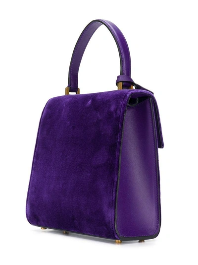Shop Versace Icon Handbag - Purple