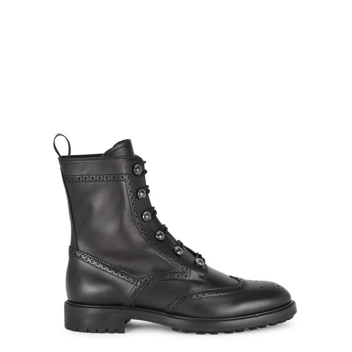 Dior Unit Black Leather Ankle Boots 
