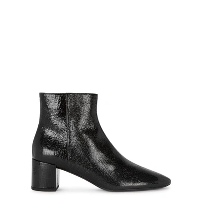 Shop Saint Laurent Loulou Patent Leather Ankle Boots In Black
