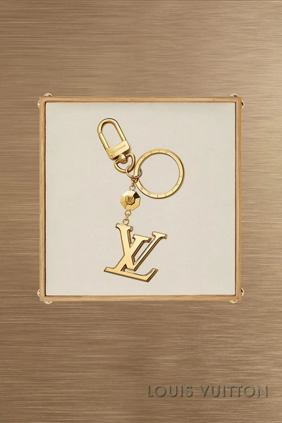 Louis Vuitton Facettes Bag Charm & Key Holder Gold M65216