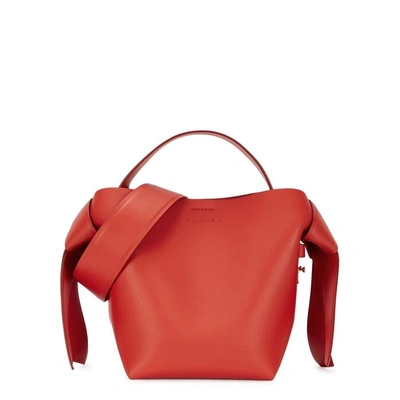Shop Acne Studios Musubi Mini Leather Cross-body Bag In Red
