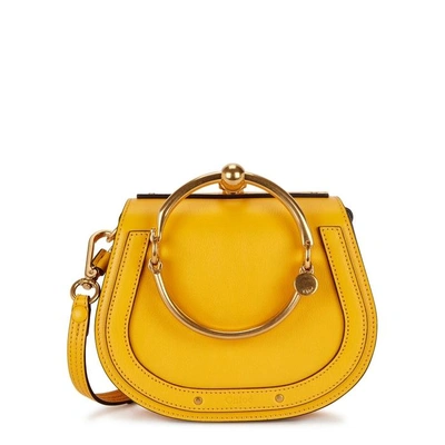 Shop Chloé Nile Small Leather Cross-body Bag In Yellow