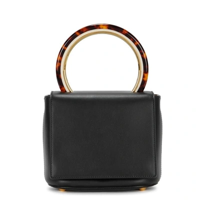 Shop Marni Pannier Small Black Leather Tote