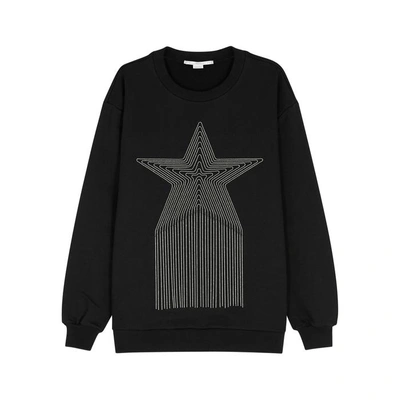Shop Stella Mccartney Black Star-embellished Sweatshirt