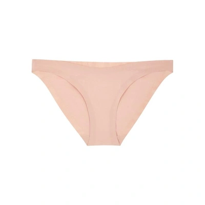 Shop Wolford Contour Seamless Stretch-cotton Briefs In Rose