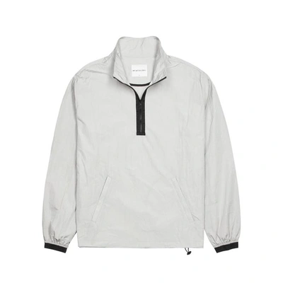 Shop Mki Miyuki Zoku Light Grey Logo-embroidered Nylon Jacket