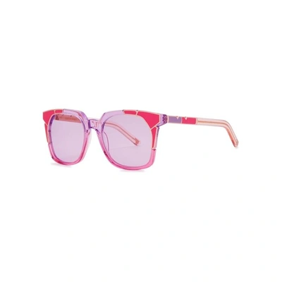 Shop Pared Eyewear Tutti & Frutti Oversized Sunglasses In Pink And Other