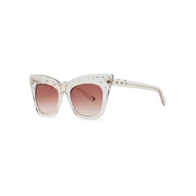 Shop Pared Eyewear Kohl & Kaftans Cat-eye Sunglasses In Crystal