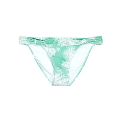 Shop V I X Paula Hermanny Feather Bia Printed Bikini Briefs In Turquoise
