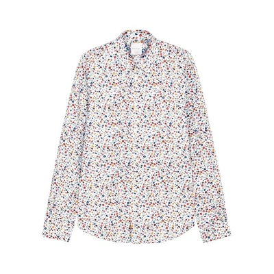 Shop Paul Smith Music Floral Printed Cotton Shirt In Multicoloured
