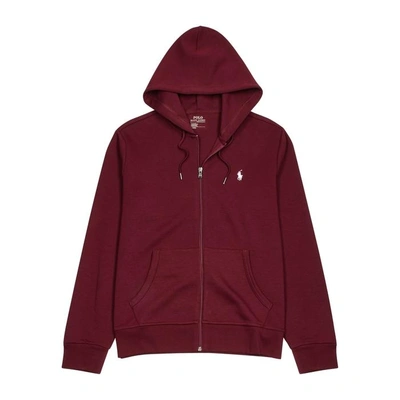 Polo Ralph Lauren Bordeaux Hooded Jersey Sweatshirt In Burgundy | ModeSens