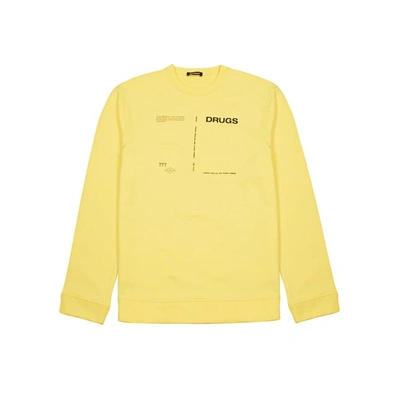 Shop Raf Simons Drugs Yellow Cotton Sweatshirt