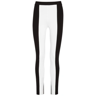 Shop Givenchy Monochrome Stretch-knit Leggings In Black And White