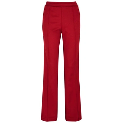 Shop Moncler Dark Red Jersey Sweatpants, Sweatpants, Red, Striped Side