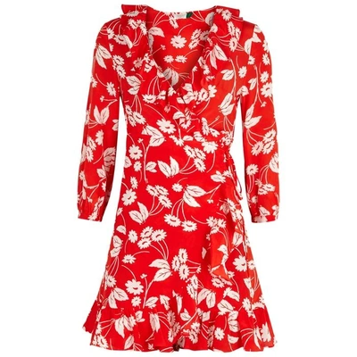 Shop Rixo London Abigail Silk Crepe De Chine Wrap Dress