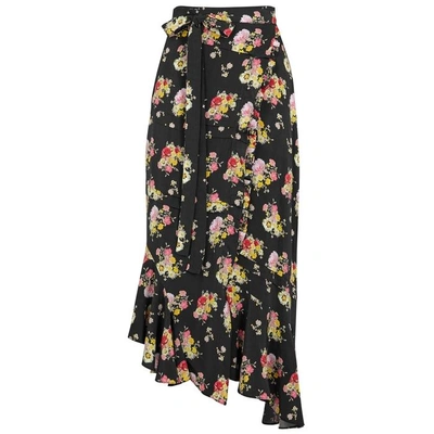 Shop Preen Line Sibyll Printed Crepe De Chine Wrap Skirt In Multicoloured