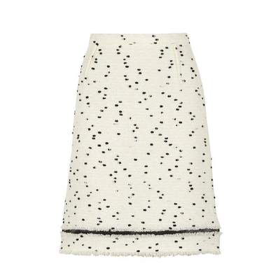 Shop Giambattista Valli Monochrome Bouclé Skirt
