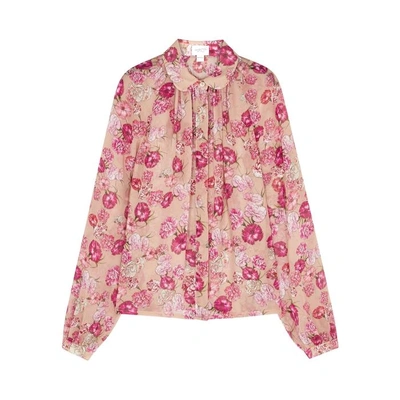 Shop Giambattista Valli Floral-print Silk Chiffon Shirt