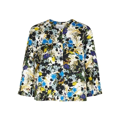 Shop Erdem Skylar Printed Jacquard Jacket