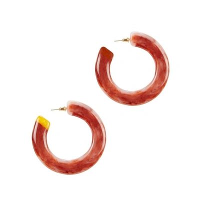 Shop Cult Gaia Mira Red Hoop Earrings