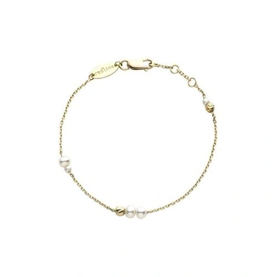 Shop Redline 18ct Yellow Gold Multi Pearl Chain Bracelet