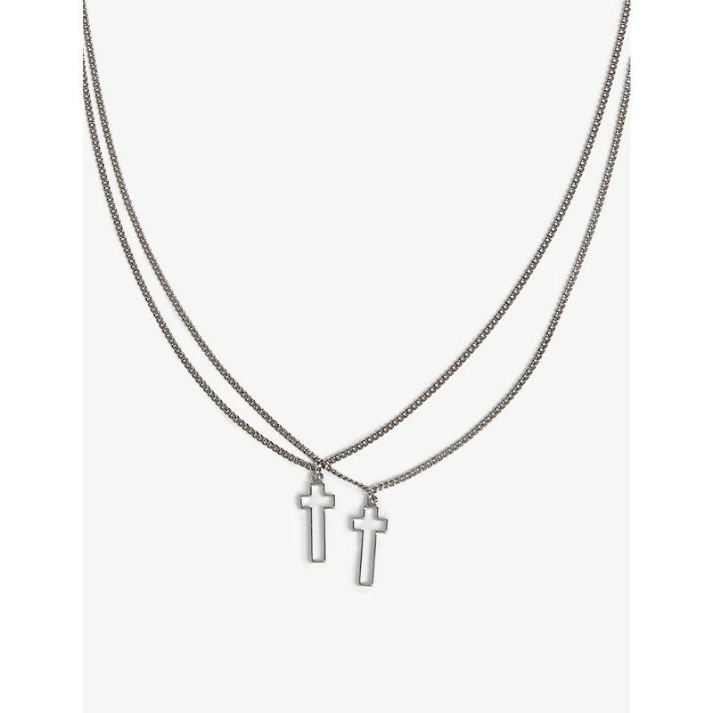 dsquared double cross necklace