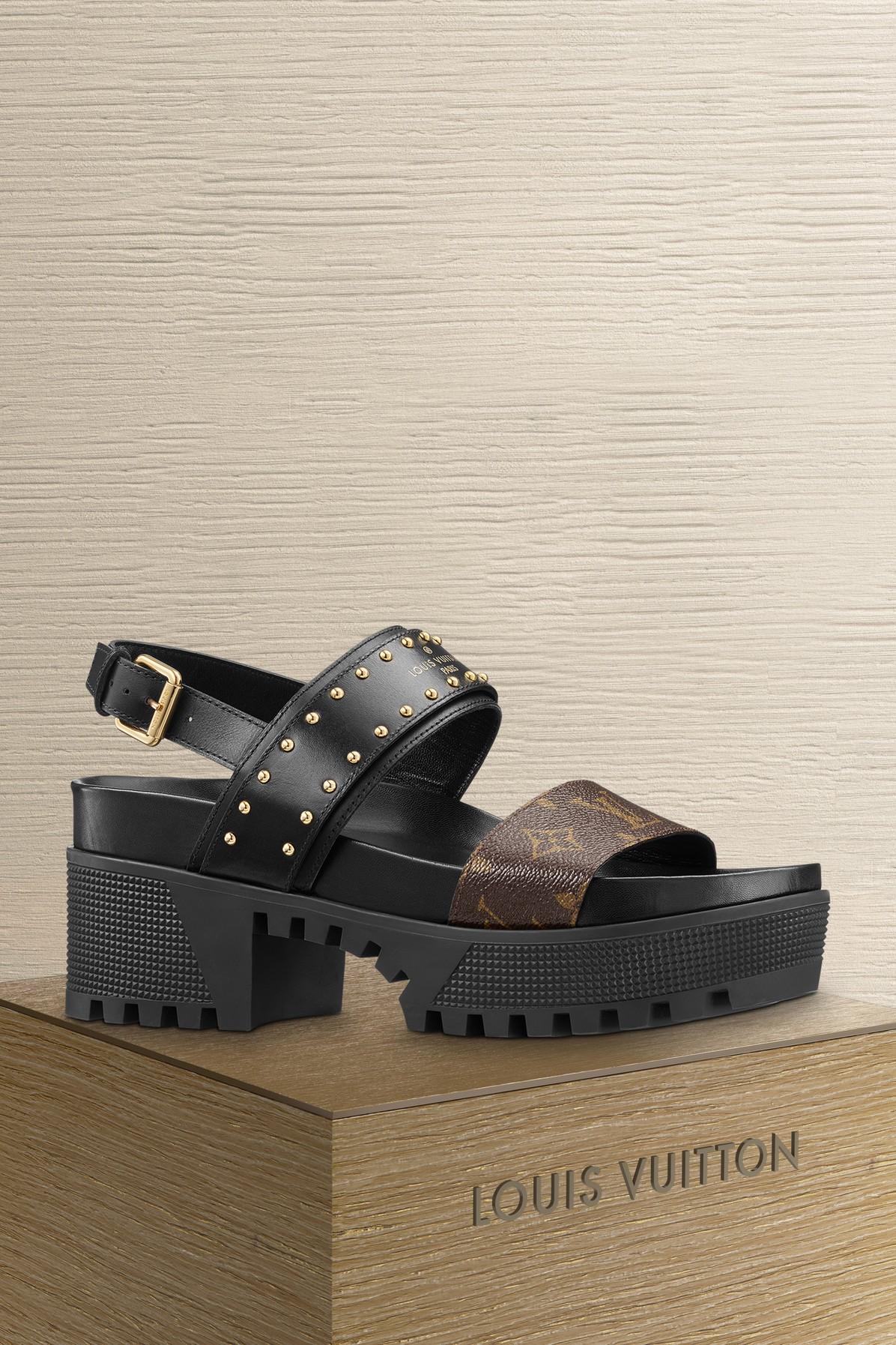lv platform sandals