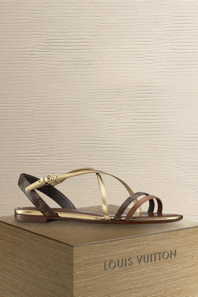 Shop Louis Vuitton Landscape Sandal In Or