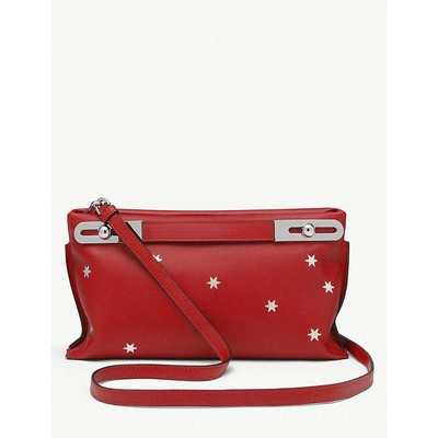 Shop Loewe Scarlet Red And Silver Stars Missy Small Leather Bag In Scarlet Red/silver