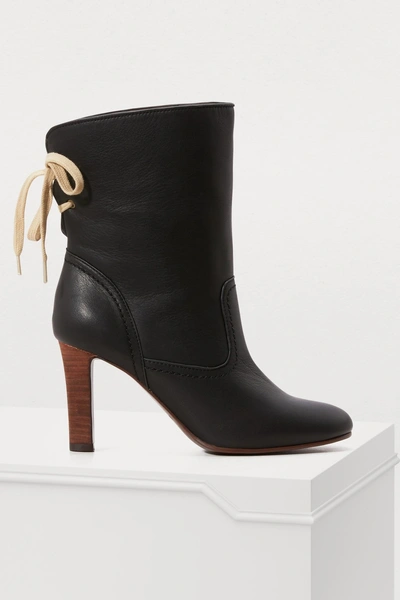 Shop See By Chloé Lara Ankle Boots In Nero