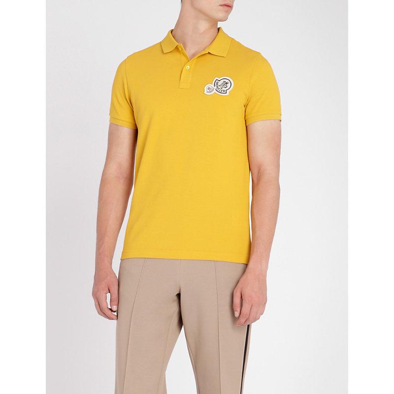 moncler yellow polo shirt