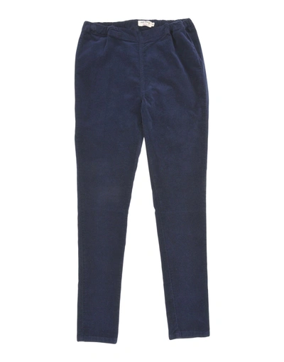 Shop Nice Things Mini Casual Pants In Dark Blue