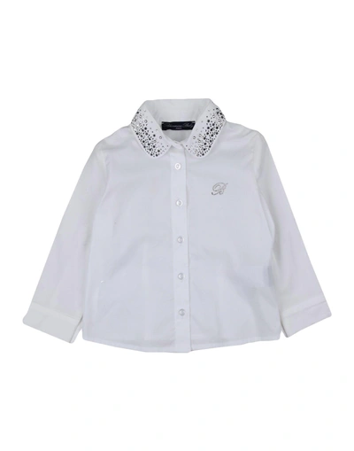 Shop Miss Blumarine Solid Color Shirts & Blouses In White