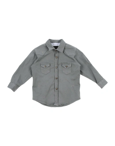 Shop Aglini Solid Color Shirts & Blouses In Grey