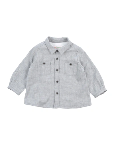 Shop Bonpoint Einfarbiges Hemd In Grey