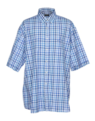 Shop Paul & Shark Checked Shirt In Blue