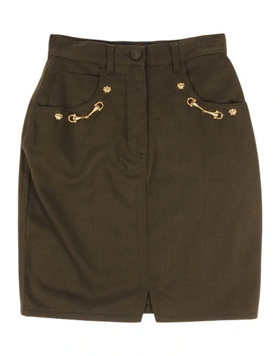 Shop Miss Blumarine Skirt In Military Green