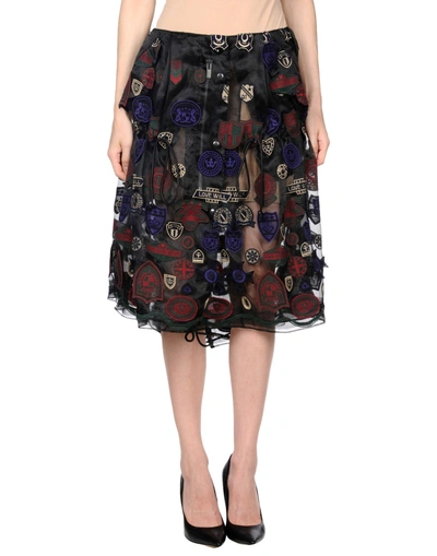 Shop Sacai 3/4 Length Skirt In Black